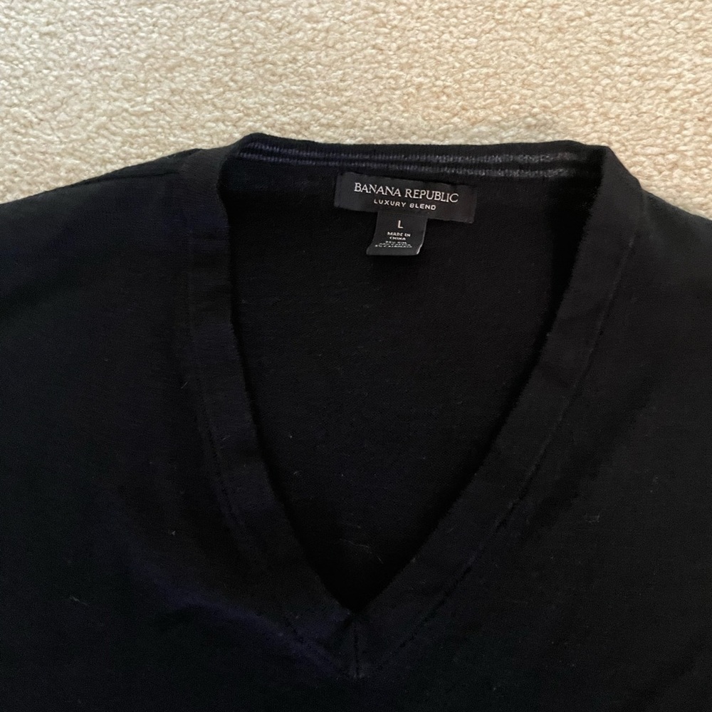 Banana republic light weight black V-neck sweater